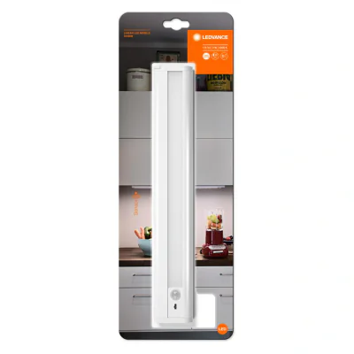 Aplica LED liniara Ledvance pe baterii 4x1.5V LR6(AA), cu senzor demiscare PIR, 2.9W, 174 lm, lumina neutra (4000K), IP20, montaj aplicat ,30cm, Alb