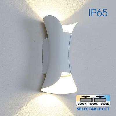 Aplica LED Vivalux BOSTON, 10W, 690 lm, lumina selectabila (3000K-4000K-6400K), 60°,IP65, 135x115x100mm, 40000h, aluminiu,10x20x0.8cm , Alb