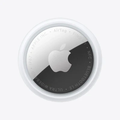 APPLE AirTag 2nd generation (1 Pachet), Silver, White