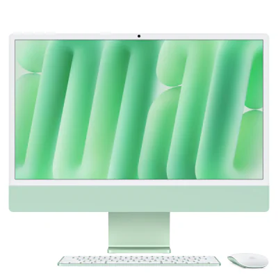Apple iMac 24" M4, 8 nuclee CPU, 8 nuclee GPU, 16 GB RAM, 256 GB SSD, tastatură DE, Green