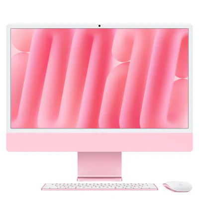 Apple iMac 24" M4, 8 nuclee CPU, 8 nuclee GPU, 16 GB RAM, 256 GB SSD, tastatură DE, Pink
