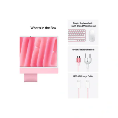 Apple iMAC 24" Retina 4.5k/ Apple M4 (CPU 10-core, GPU 10-core, Neural Engine16-core)/24GB/512GB - Pink - INT KB (2024)