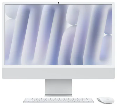 Apple iMAC 24" Retina 4.5k/ Apple M4 (CPU 10-core, GPU 10-core, Neural Engine16-core)/16GB/256GB - Silver - INT KB (2024)