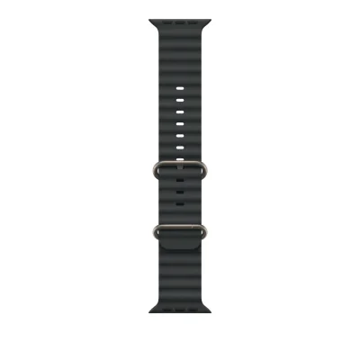 Apple Watch 49mm Black Ocean Band - Natural Titanium Finish