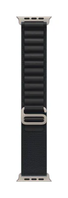 Apple Watch 49mm Black Alpine Loop - Small - Natural Titanium Finish