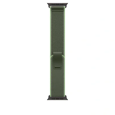 Apple Watch 49mm Green/Neon Trail Loop - M/L - Black Titanium Finish