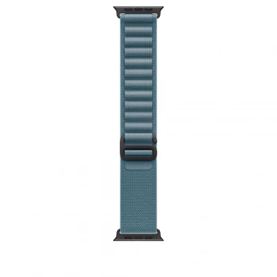 Apple Watch 49mm Light Blue Alpine Loop - Large - Black Titanium Finish