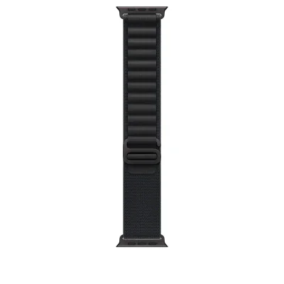 Apple Watch 49mm Loop:  Black Alpine Loop - Large - Black Titanium Finish
