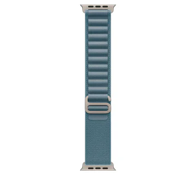 Apple Watch 49mm Light Blue Alpine Loop - Medium - Natural Titanium Finish
