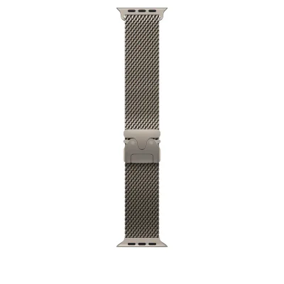 Apple Watch 49mm Loop:  Natural Titanium Milanese Loop - Small