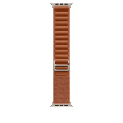 Apple Watch 49mm Terra Cotta Alpine Loop - Large - Natural Titanium Finish