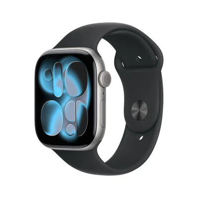 Apple Watch S11 Cellular 42mm Space Grey Aluminium Case with Black Sport Band - M/L