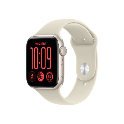 Apple Watch SE 3 GPS 40 mm, carcasă Starlight Aluminium, brățară Sand Sport Band S/M