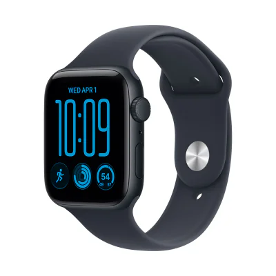 Apple Watch SE 3 GPS + Cellular 44 mm, carcasă Midnight Aluminium, brățară Navy Blue Sport Band S/M