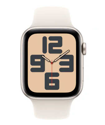 Apple Watch SE GPS 44mm Starlight Aluminium Case with Starlight Sport Band - M/L