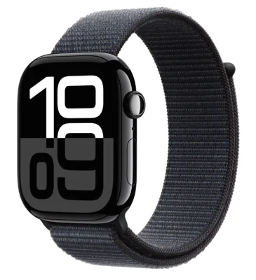 Apple Watch Series 10 GPS 46mm Jet Black Alu Case with Ink Sport Loop
