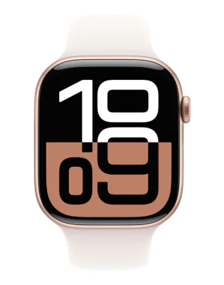 Apple Watch Series 10 GPS 46mm Rose Gold Aluminium Case with Light Blush Sport Band - M/L