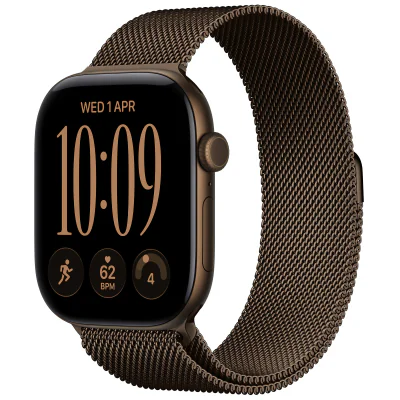 Apple Watch Series 12 GPS, Carcasa Dark Bronze Aluminium 42mm, Dark Bronze Milanese Loop
