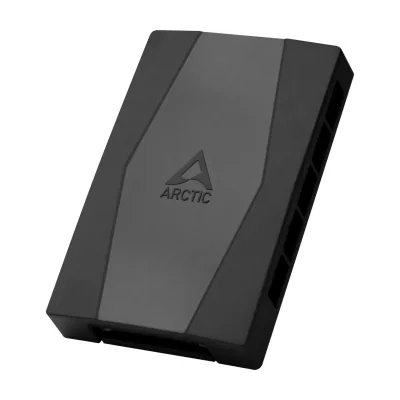 ARCTIC Case Fan Hub - 10 Port PWM Fan Hub with SATA Power, Black, SATA, 55.6 mm, 14.3 mm, 86.3 mm, 50 g