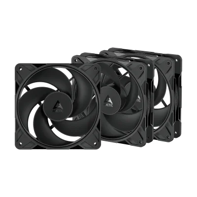 ARCTIC Freezer P14 Pro Reverse - 3 Pack - 140 mm A-RGB PWM Fan with Cable Splitter, Fan, 14 cm, 166.5 m³/h, Black