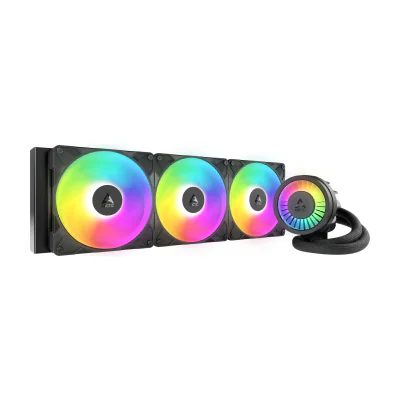 ARCTIC Liquid Freezer III Pro 420 A-RGB Multi Compatible All-in-One CPU Water Cooler with A-RGB, All-in-one liquid cooler, 14 cm, 400 RPM, 2500 RPM, 186 m³/h, Black