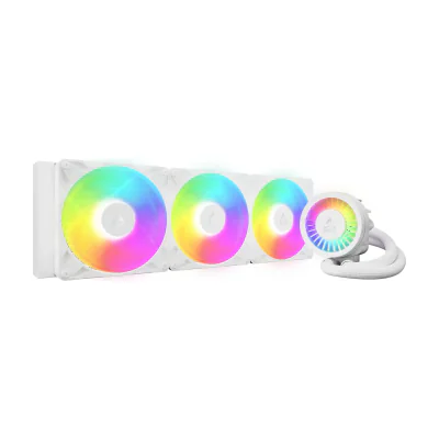 ARCTIC Liquid Freezer III Pro 420 A-RGB (White) - Multi Compatible All-in-One CPU Water Cooler with A-RGB, All-in-one liquid cooler, 14 cm, 400 RPM, 2500 RPM, 186 m³/h, White