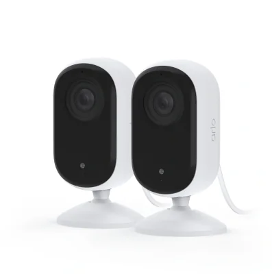 Arlo Essential (Gen.3) 2K Indoor Security Camera - 2 Camera Kit - White
