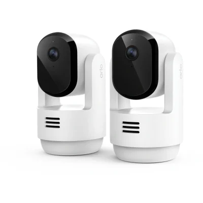 Arlo Essential (Gen.3) 2K PTZ Indoor Security Camera - 2 Camera Kit - White