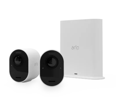 Arlo Ultra 2 Outdoor Security Camera 2 Camera Kit - (Base station included) - White