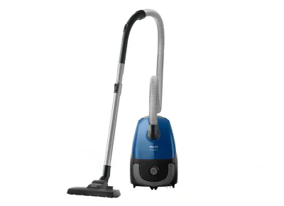 Aspirator cu sac Philips PowerGo FC8245/09, 750 W, Eticheta Energetica AAA, Filtru Antialergic, Tub Telescopic, Albastru