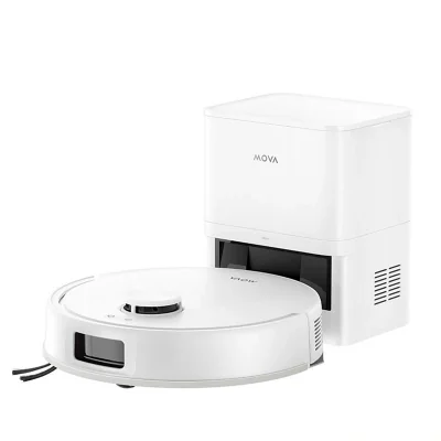 Aspirator robot cu mop MOVA E20S Pro Plus RLE23SD, 13000Pa, 3200mAh, 3DAdapt™ Obstacle Avoidance, statie colectare