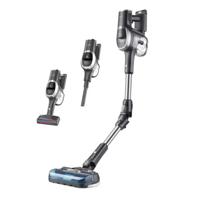 Aspirator vertical fara fir 2-in1 cu mop Jimmy JV9 Pro Aqua, 500W, 160AW, 4 moduri aspirare, autonomie 65 min, afisaj Smart LED, recipient praf 0.6L, negru