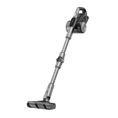 Aspirator vertical fara fir JIMMY H10 Flex, putere 600W, autonomie 80 min, senzor smart pentru detectarea prafului, tehnologie dual ciclonica, tub metalic flexibil, display led inteligent, recipient praf 0.6L, gri