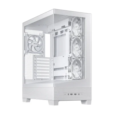 ASUS A31 Plus TG ARGB WHITE, Midi Tower, PC, White, ATX, micro ATX, Mini-ITX, Metal, Gaming