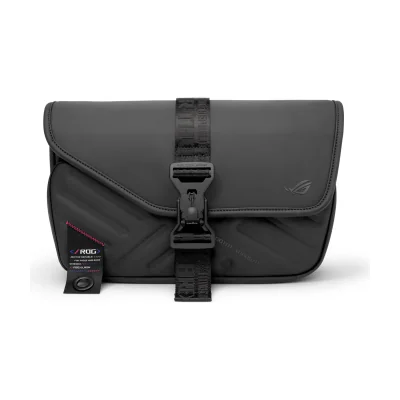 ASUS BC3004 ROG SLASH SLING BAG 4.0, Messenger case, ASUS, Black, PU leather, Polyester, ROG Ally X, Water repellent