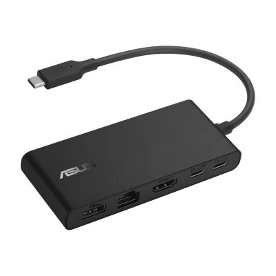 ASUS Dual 4K USB-C Dock DC201, Wired, USB 3.2 Gen 2 (3.1 Gen 2) Type-C, 100 W, 1000 Mbit/s, Black, 10 Gbit/s