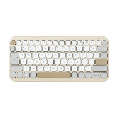 ASUS KW100, 75%, Wireless, Bluetooth, Scissor key switch, Beige, Oat