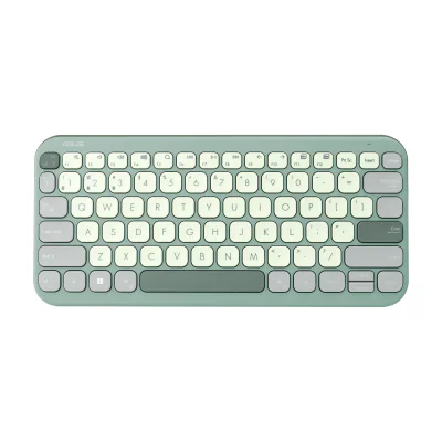 ASUS KW100, 75%, Wireless, Bluetooth, Scissor key switch, Green, Latte