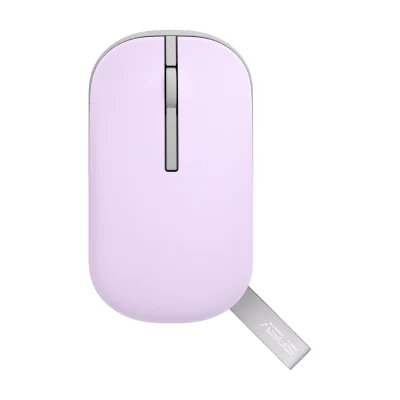 ASUS Marshmallow MD100, Ambidextrous, Optical, RF Wireless + Bluetooth, 1600 DPI, Purple