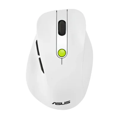 ASUS MD105 MOUSE/VT-GN, Right-hand, RF Wireless + Bluetooth, 2400 DPI, White, Green