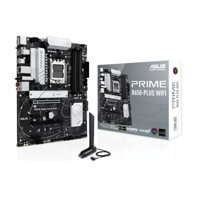 ASUS PRIME B650-PLUS WIFI, AMD, Socket AM5, AMD Ryzen 7000 Series, AMD Ryzen 8000 Series, AMD Ryzen 9000 Series, Socket AM5, DDR5-SDRAM, 192 GB