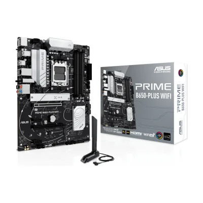 ASUS PRIME B650-PLUS WIFI, AMD, Socket AM5, AMD Ryzen 7000 Series, AMD Ryzen 8000 Series, AMD Ryzen 9000 Series, Socket AM5, DDR5-SDRAM, 192 GB