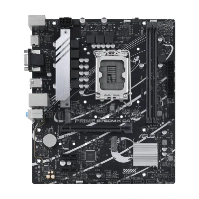 ASUS PRIME B760M-K D4, Intel, LGA 1700, Intel® Celeron®, Intel® Core™ i3, Intel® Core™ i5, Intel® Core™ i7, Intel® Core™ i9,..., LGA 1700, DDR4-SDRAM, 64 GB