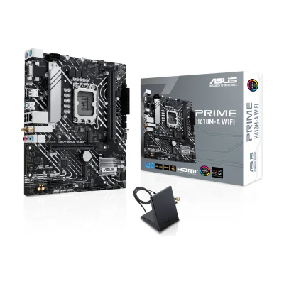 ASUS PRIME H610M-A WIFI, Intel, LGA 1700, Intel® Celeron®, Intel® Pentium® Gold, Intel® Core™ i3, Intel® Core™ i5, Intel® Core™..., LGA 1700, DDR5-SDRAM, 96 GB