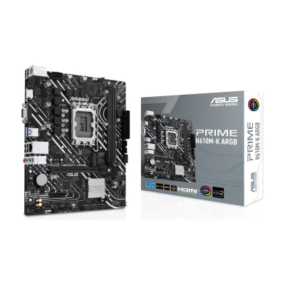 ASUS PRIME H610M-K ARGB, Intel, LGA 1700, Intel® Celeron®, Intel® Core™ i3, Intel® Core™ i5, Intel® Core™ i7, Intel® Core™ i9,..., DDR5-SDRAM, 96 GB, DIMM