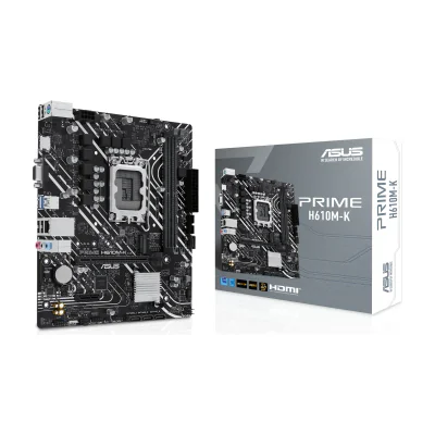 ASUS Prime H610M-K, Intel, LGA 1700, Intel® Celeron®, Intel® Core™ i3, Intel® Core™ i5, Intel® Core™ i7, Intel® Core™ i9,..., DDR5-SDRAM, 96 GB, DIMM