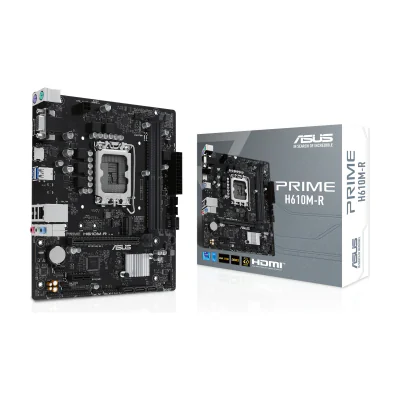 ASUS PRIME H610M-R-SI, Intel, LGA 1700, Intel® Celeron®, Intel® Pentium® Gold, Intel® Core™ i3, Intel® Core™ i5, Intel® Core™..., LGA 1700, DDR5-SDRAM, 96 GB