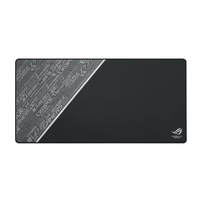 ASUS ROG Sheath BLK LTD, Black, Grey, White, Fabric, Rubber, Non-slip base, Gaming mouse pad