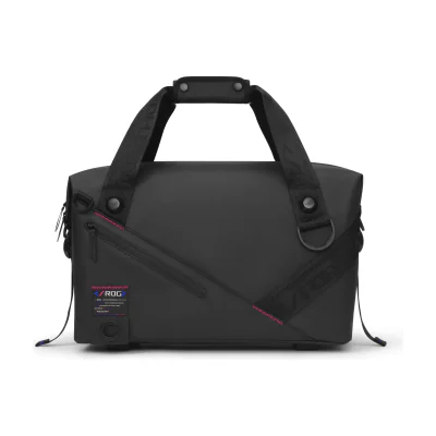 ASUS ROG SLASH Duffle Bag, Man, Handbag, Zipper, Tear proof, Water resistant, Black, Monochromatic