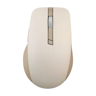 ASUS SmartO Mouse MD200 Silent Plus, Ambidextrous, Optical, RF Wireless + Bluetooth, 4200 DPI, Beige